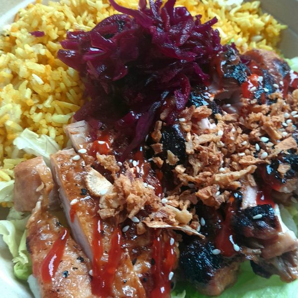 Dads Chix BBQ with Rice